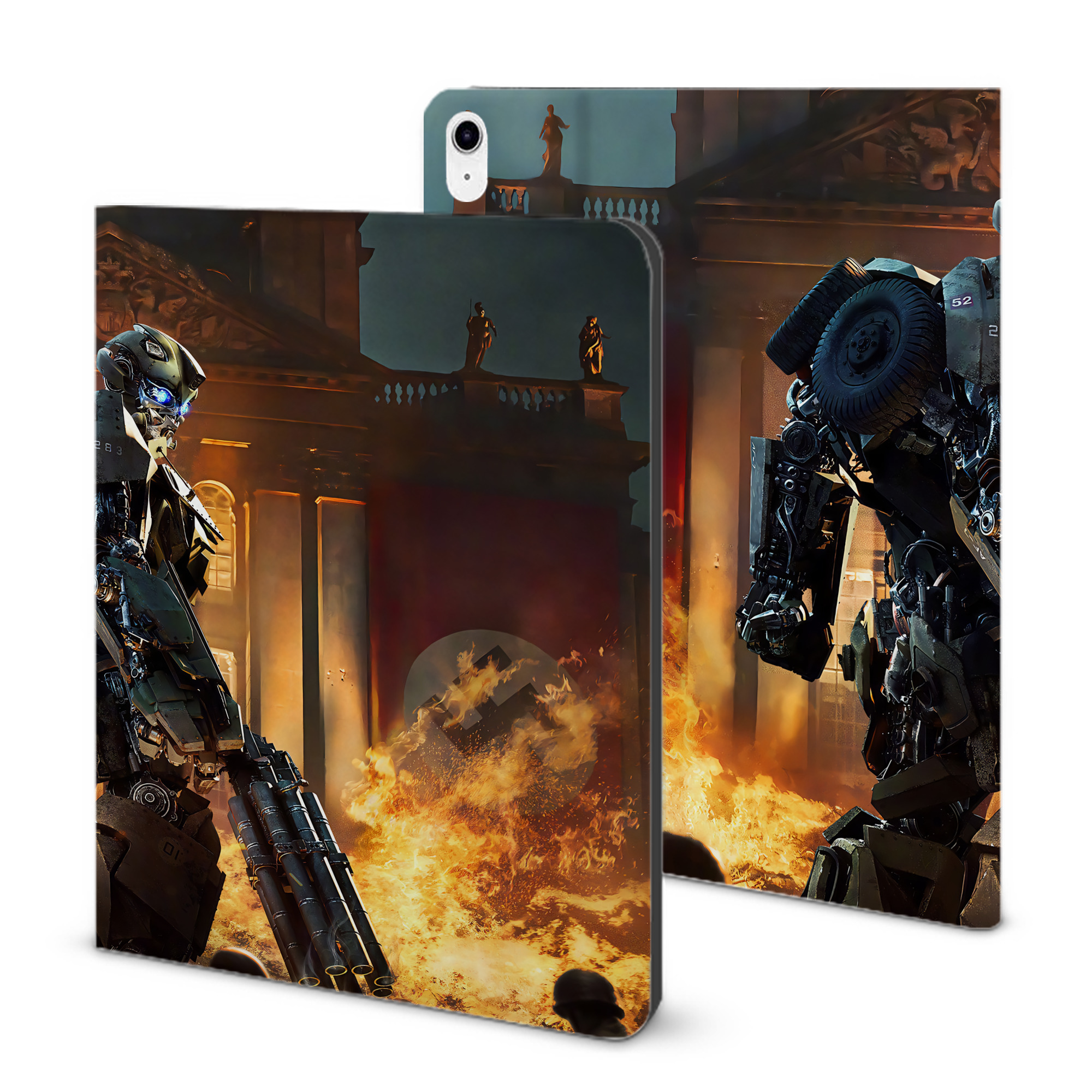 （画像用） Transformers トランスフォーマー IPad ケース ブック型 PUレザー TPU 耐衝撃 軽量 薄型 ペン収納なし 全面保護 IPad 各モデル対応